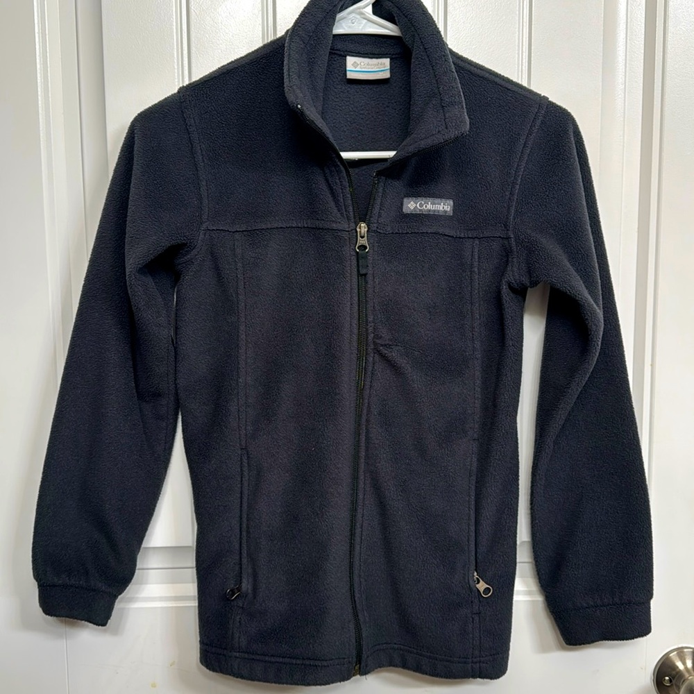 Columbia black fleece jacket Kids Medium